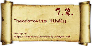 Theodorovits Mihály névjegykártya