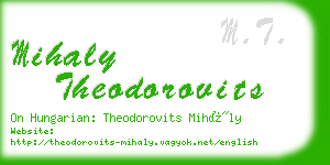 mihaly theodorovits business card